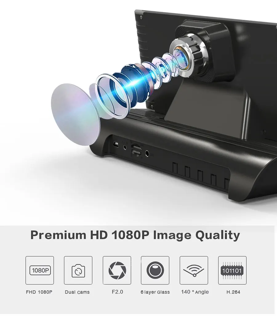 Автомобильный видеорегистратор Anfilite E35 4G ADAS Android 5 1 FHD 1080P RAM 1G/ROM 16G регистратор DVR с