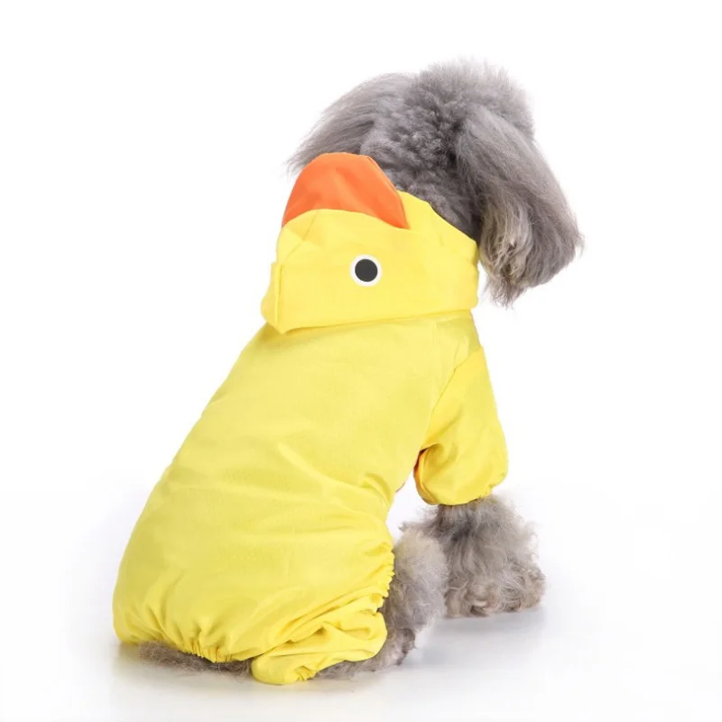 Fast Shipping Dog Raincoat Four-Legged Cartoon Button Pet For Cats Supplies |