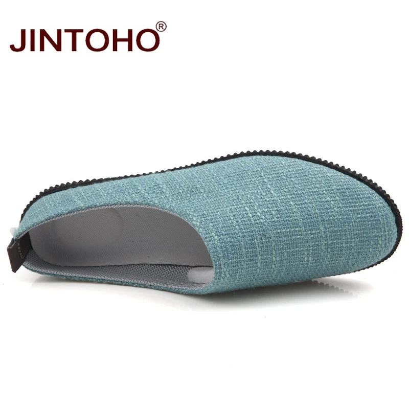 JINTOHO Мужская дышащая обувь повседневные мужские слиперы брендовая мужская