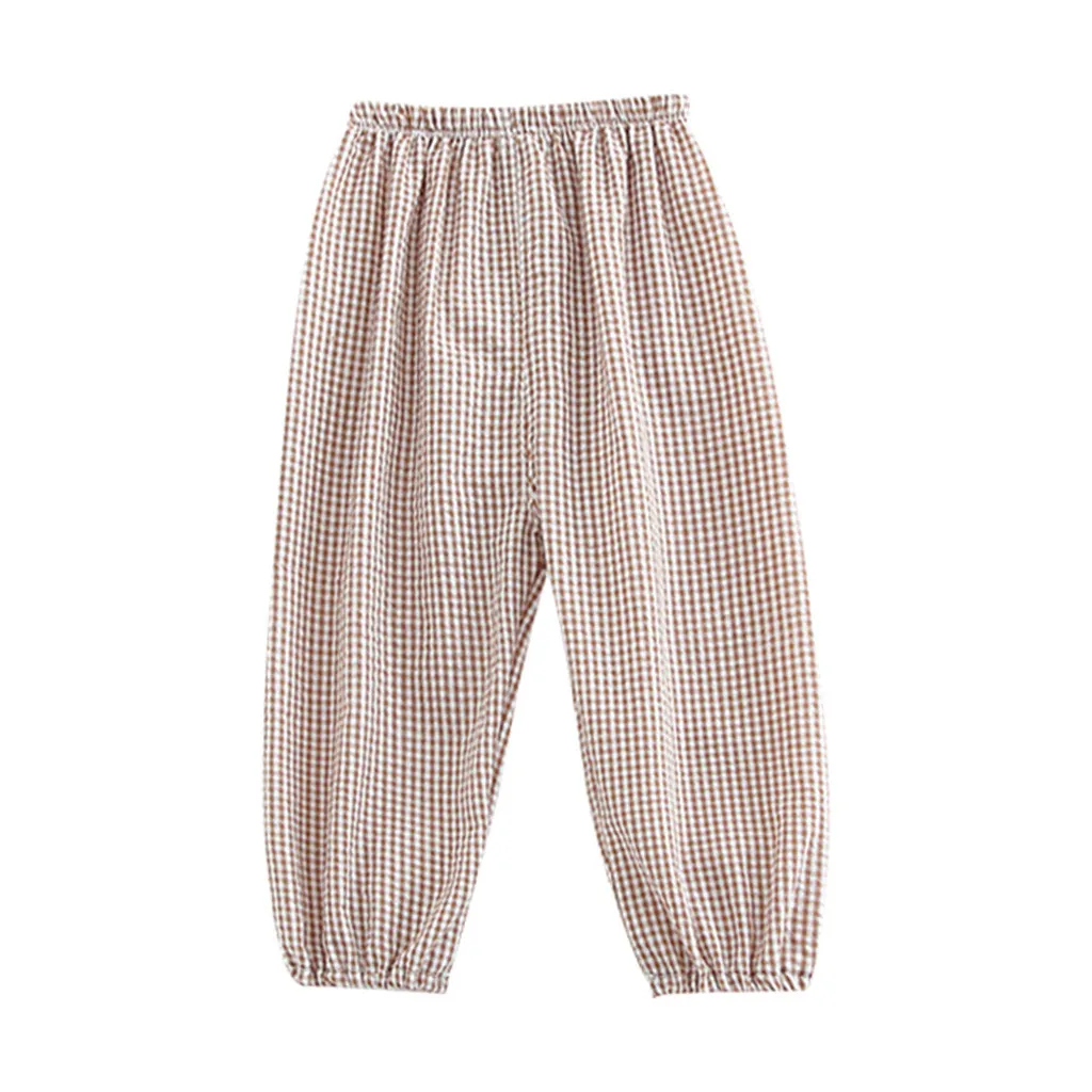 Штаны и леггинсы SAGACE для девочек мальчиков однотонные спортивные штаны в клетку
