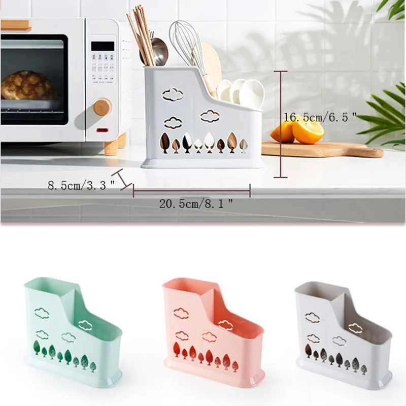 

Creative Kitchen Environmentally Friendly Drain Chopsticks Tube Organizer Multi-Function Home Kitchen Spoon Chopsticks Rack