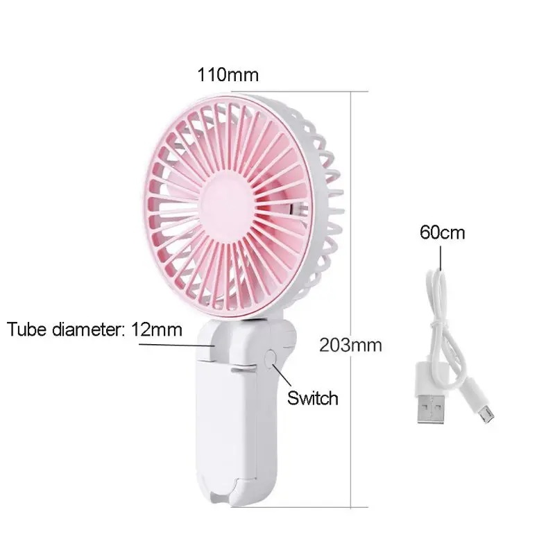 Портативный USB Перезаряжаемый подвесной вентилятор с зонтиком Ручной Настольный