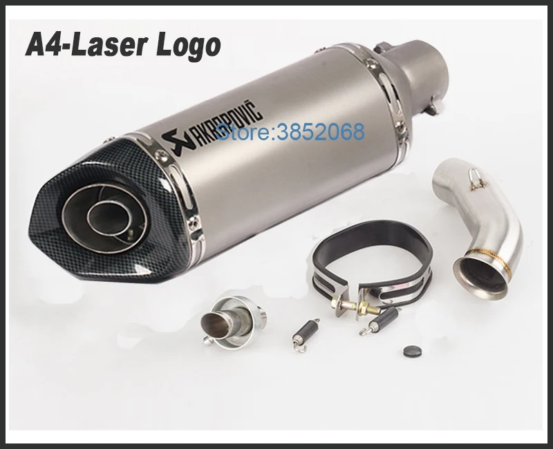 A4-Laser Logo Слипоны KTM Duke 250 Duker 390 KTM 390rc RC390 мотоцикл выхлопной глушитель для KTM 390 RC390R 11-18 лет - Цвет: A4-Laser Logo