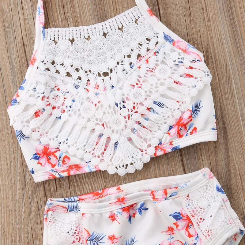 New Infant Baby Girls Lace Floral Bikini Set Swimwear Bathing Suit Swimsuit Beachwear Clothes Casual | Спорт и развлечения