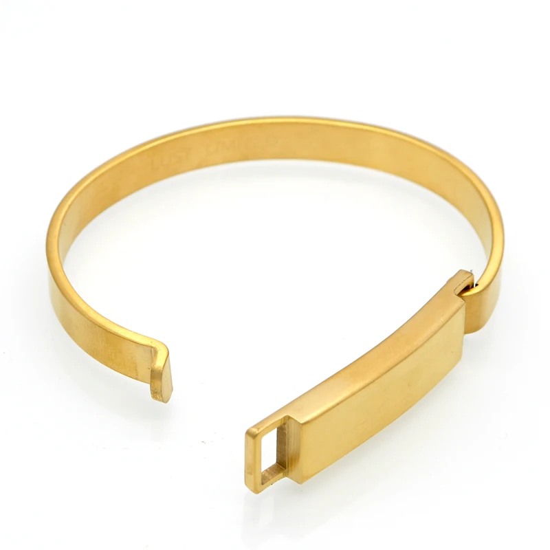 Personalized Stainless Steel Bracelets &amp Bangles Cuff Engraved Bracelet Unisex Jewelry For Party (BA101716) | Украшения и