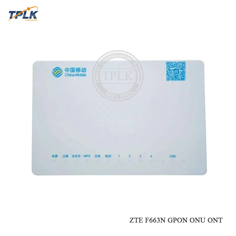 Английская прошивка 100% абсолютно новая ZTE F663N GPON ONU ONT 4GE + 1Tel USB Wifi такая же функция