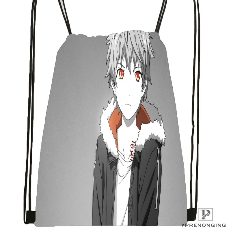 Рюкзак на шнурке Noragami заказ милый детский рюкзак черная задняя Сумка 31x40 см #180531 02