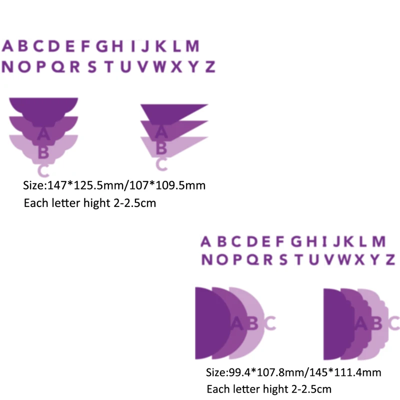 Большой алфавитный каскад высотой 2 см металлические Вырубные штампы сделай сам