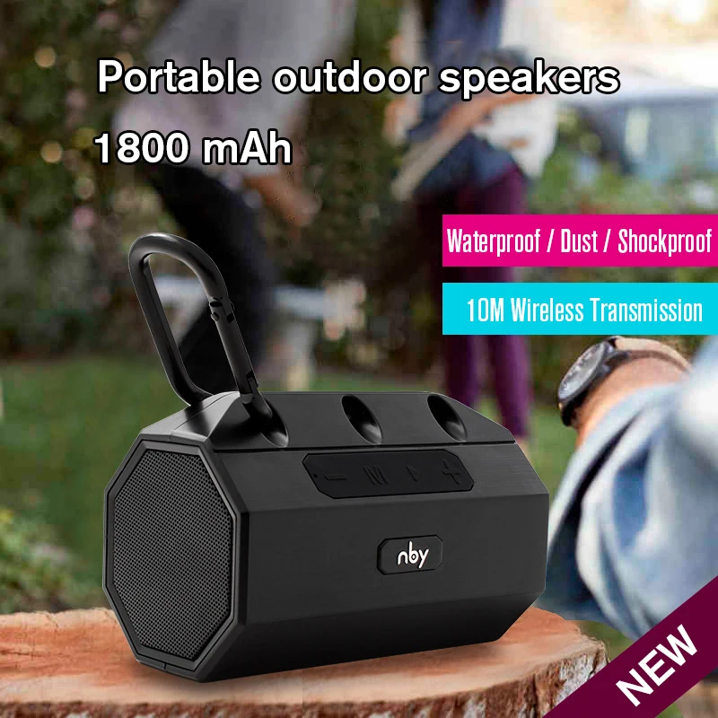 Nby 2290 портативный Bluetooth динамик fm радио 10 Вт Беспроводные водонепроницаемые