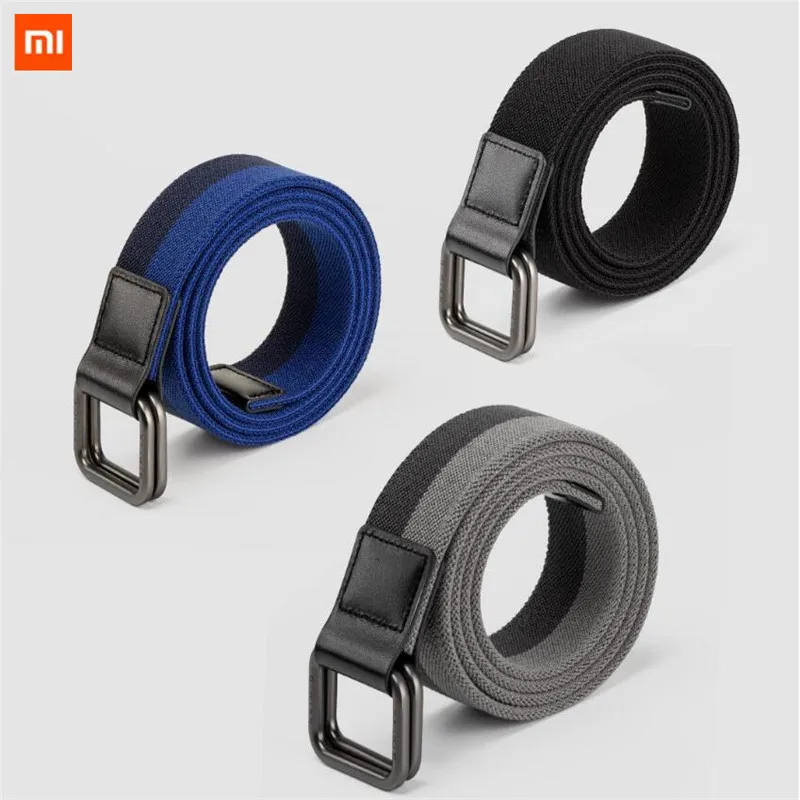 Xiaomi Qimian, Модный Эластичный тканевый Спортивный Тактический ремень, двойное кольцо, Пряжка из сплава, кожаный мужской ремень, удобный мужской ремень