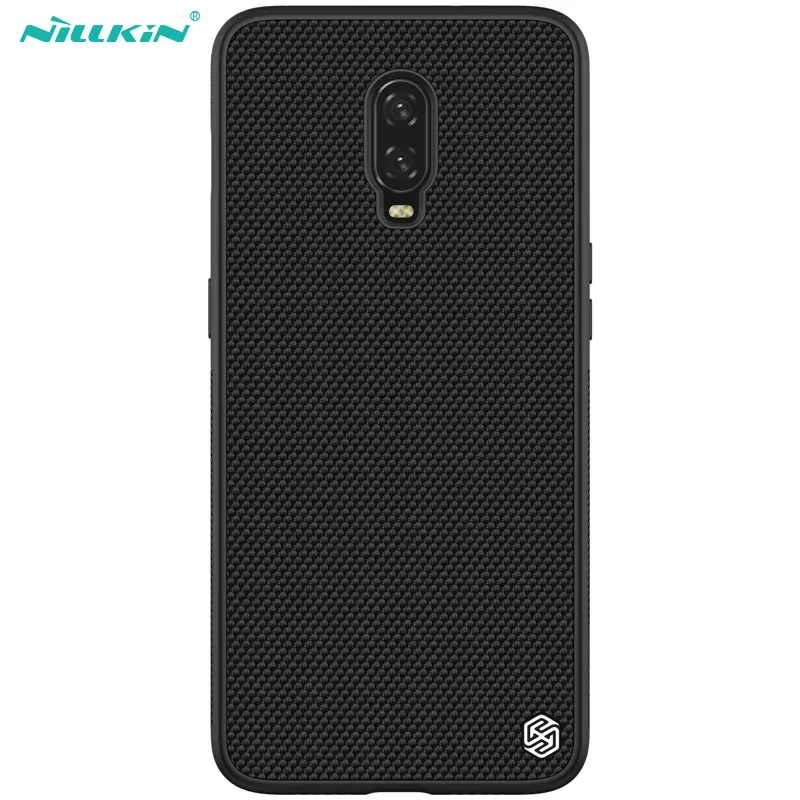 Чехол для Oneplus 6T Текстурированный чехол NILLKIN из нейлонового волокна нескользящая матовая задняя крышка для One plus 6T с магнитным автомобильным держателем