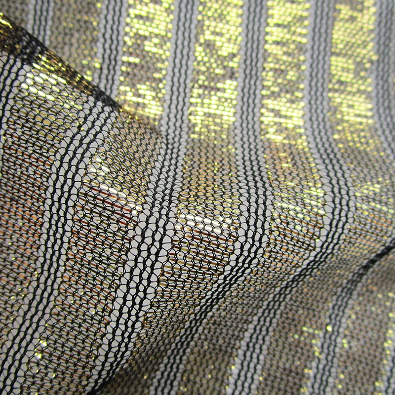 1 ярд Новая африканская золотая блестящая металлическая ткань широкая полоса