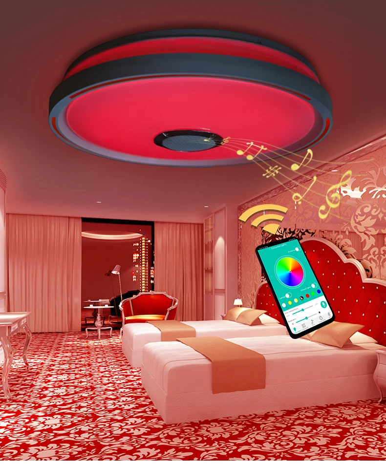Цветная(RGB) светодиодная Люстра для гостиной Спальня Кухня современная светодиодная потолочная люстра светильник ing светильники bluetooth музыка светильник настенные светильники
