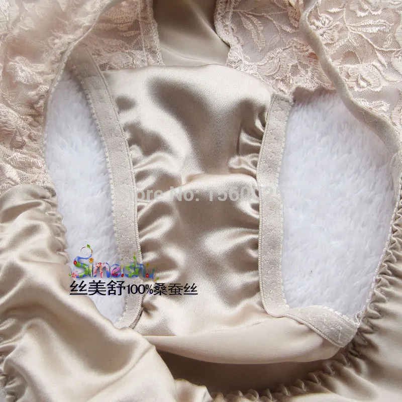 Качественные однотонные женские трусики из чистого шелка 100% шелк тутового