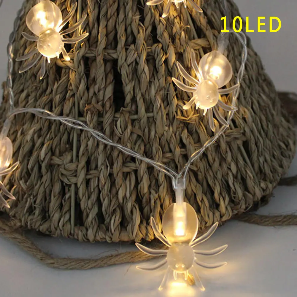 

10LED/20LED Spider Fairy String Light Lamp string for Halloween Christmas Party carnival DIY Home Bar Decor Battery Operated