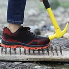 Уличные Нескользящие стальные непрокалываемые защитные ботинки, мужская обувь, стальной носок, Рабочая защитная обувь, дышащая мужская обувь на шнуровке