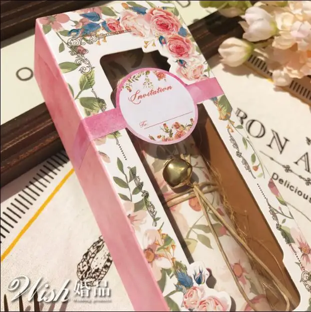 100 компл./лот прокрутка пригласительная открытка бесплатный дизайн печать