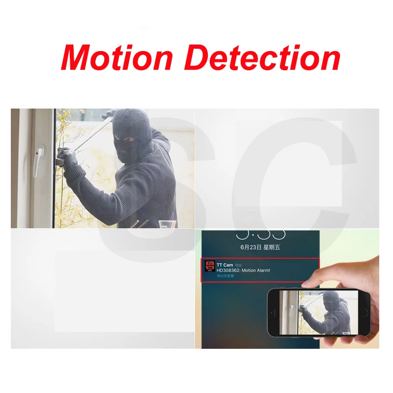HD 720P WIFI P2P Беспроводная IP мини камера C1 Дефлекция движения микро для велосипеда