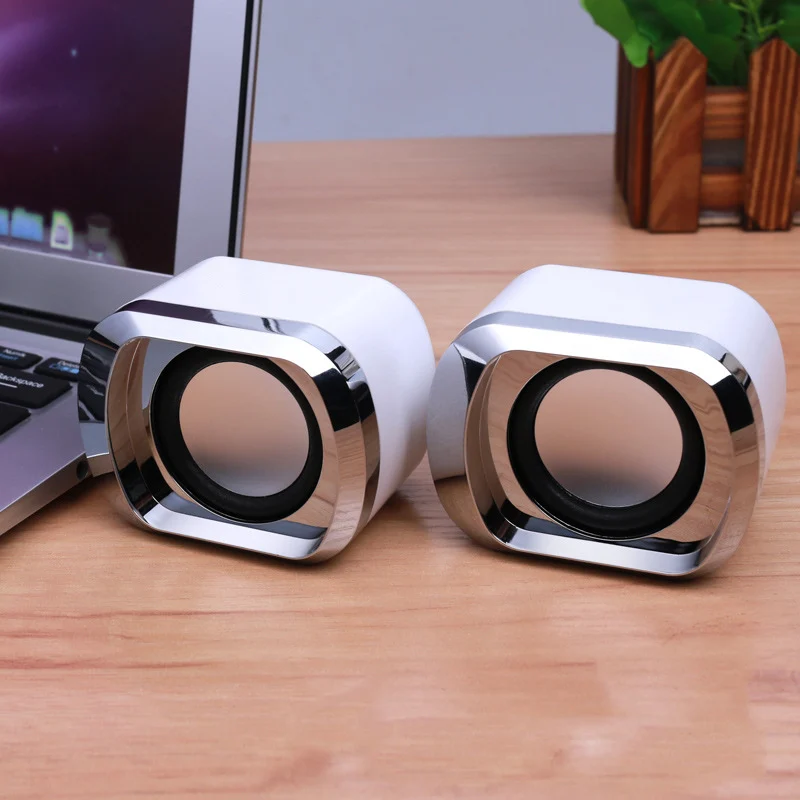 Высокое качество проводной двойной стерео ноутбук колонки USB питание с басами