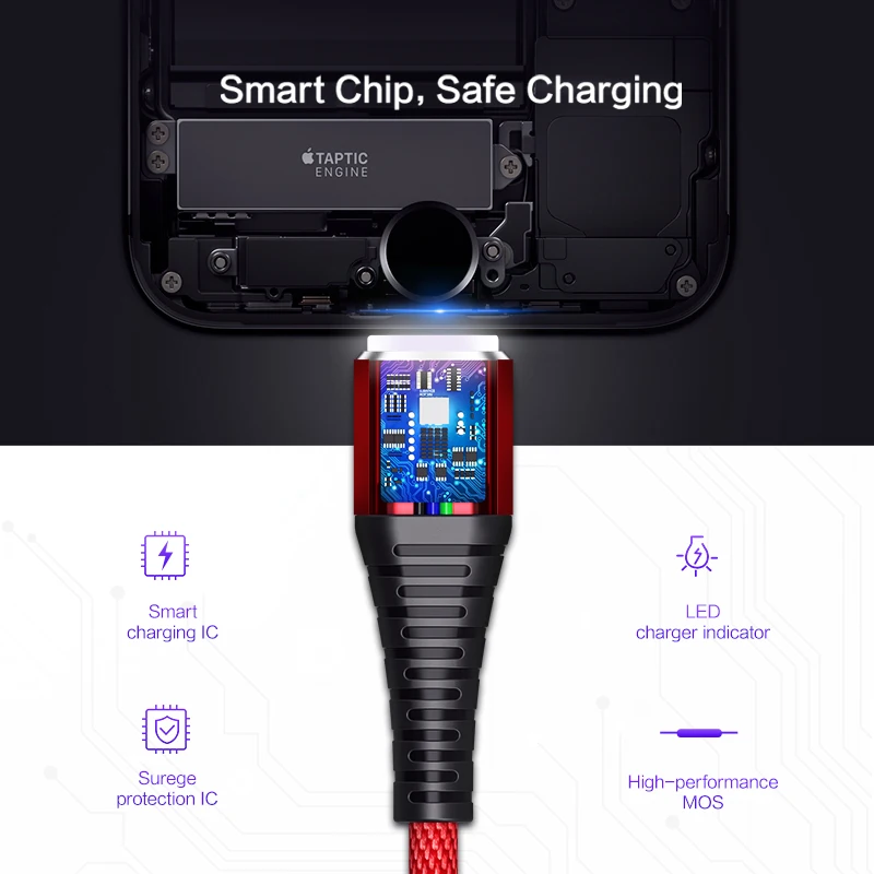 FLOVEME LED Micro USB Cable For Xiaomi Redmi Note 4X 2A Fast Charger Data Sync Samsung S7 S6 Edge Huawei Charging Cabo | Мобильные