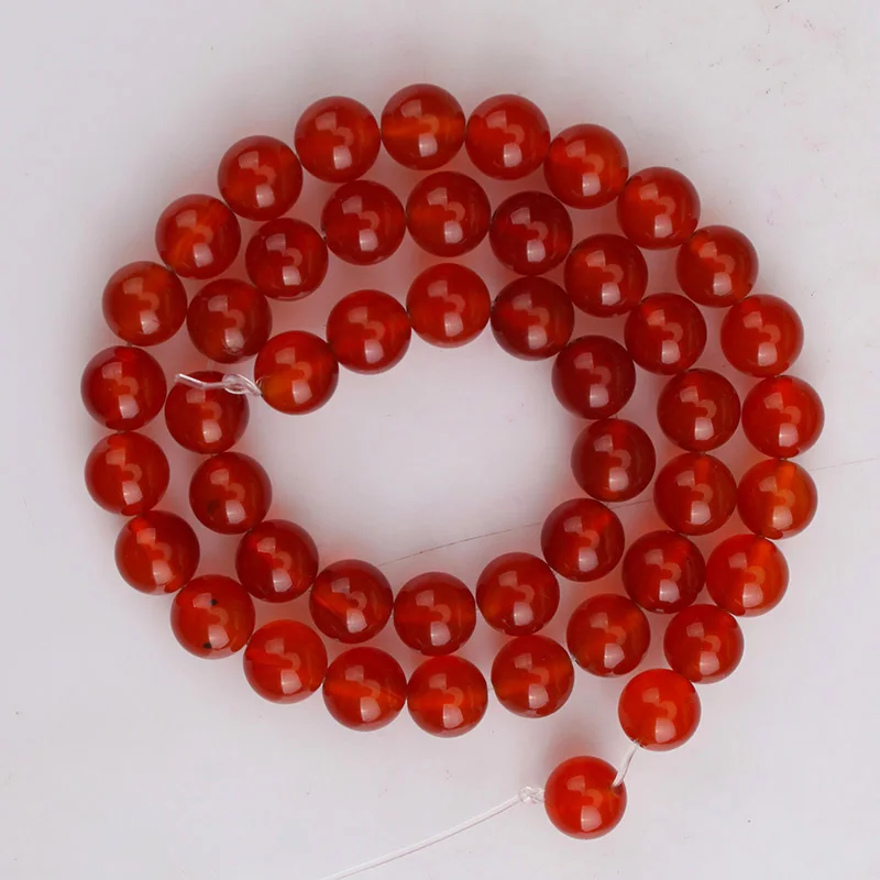 AAA натуральный камень carnelian, круглые бусины Красный Гранат Агаты Круглый свободный браслет с бусинами Ожерелье Изготовление ювелирных изделий 4 6 8 10 12 14 16 мм