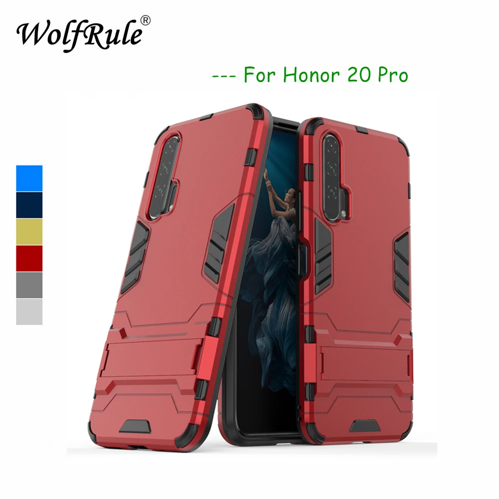 

Honor 20 Pro Cases Huawei Honor 20 Pro Cover Soft Silicone + Plastic Kickstand Case For Honor 20 Pro Case YAL-AL10 Phone Funda