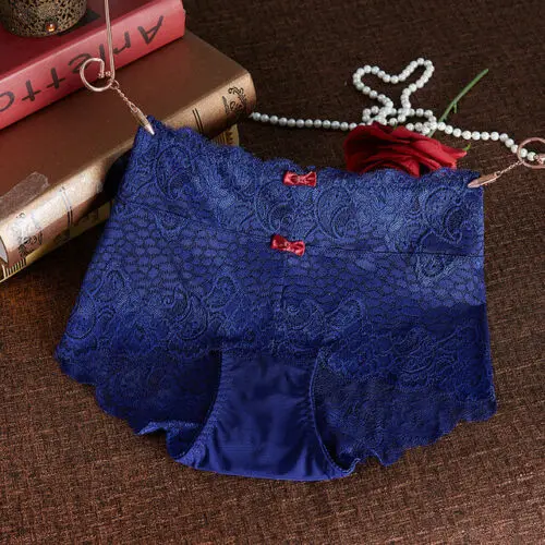 Женское кружевное нижнее белье трусы-боксеры с завышенной талией в английском