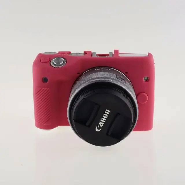 M3 rose Силиконовая кожа брони чехол корпус протектор для Canon EOS R EOS RP EOSRP M100 M3 M6 M10 цифровая камера слинг сумка на плечо - Цвет: M3 rose