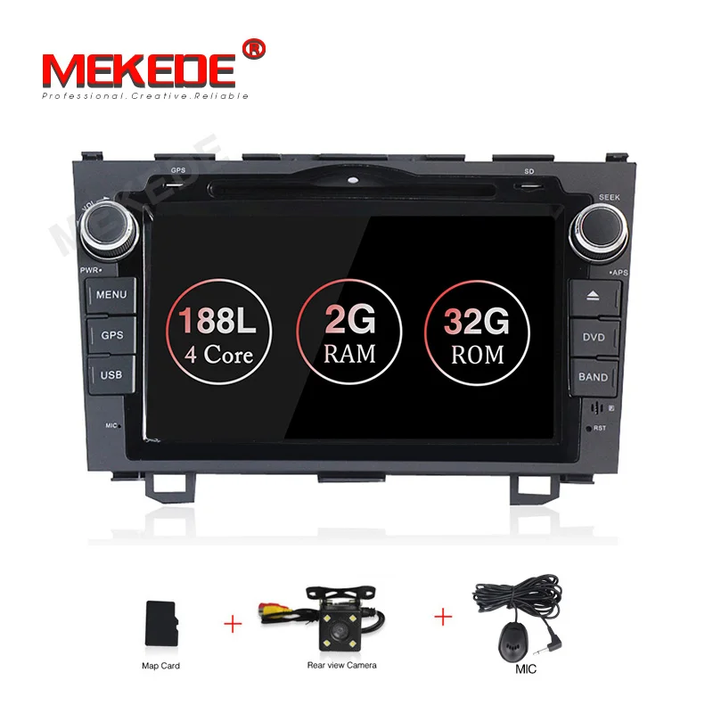 add camera Mekede " 2din Android 9,1 Автомобильный мультимедийный dvd плеер для Honda CRV 2007 2008 2009 2010 2012 gps навигации WI-FI RDS/SD/BT navi - Цвет: add camera