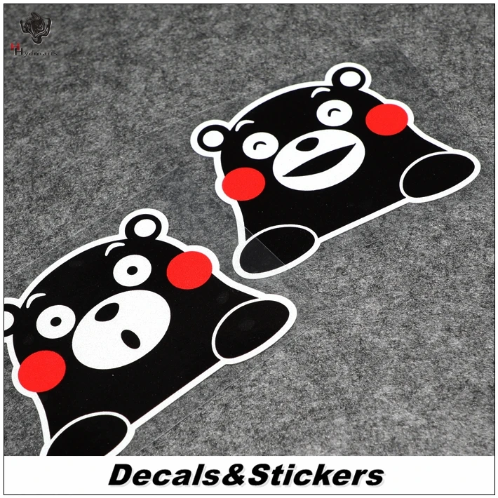 Фото Милые Мультяшные Светоотражающие модифицированные наклейки NO.L111 Kumamon 3M, автомобильный шлем, водонепроницаемые Переводные картинки MOTO GP для... №1