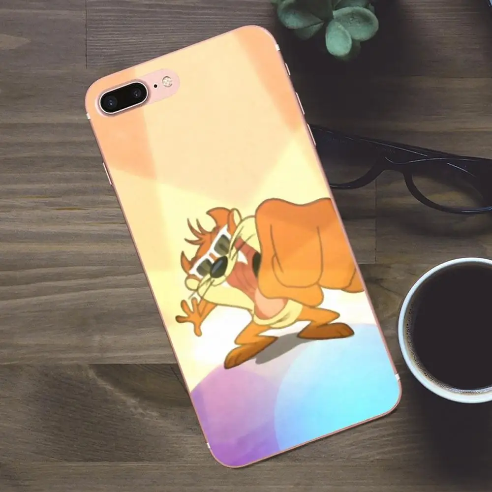 Bixedx Taz Looney Tunes для Apple iPhone 4 4S 5 5C SE 6 6S 7 8 Plus X Galaxy A3 A5 J1 J2 J3 J5 J7 2017 мягкая оптовая продажа