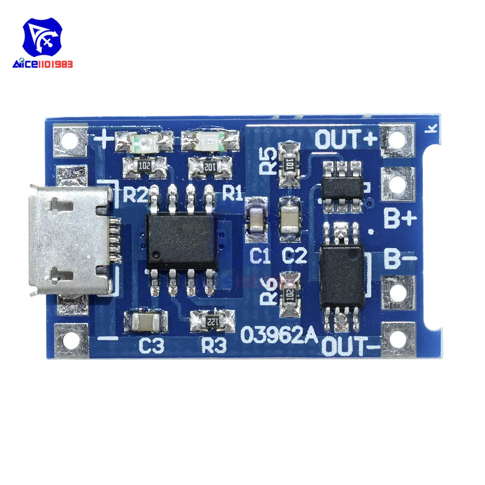 Модуль зарядного устройства для литиевых батарей diymore 5шт./лот Micro USB 5В 1A 18650 TC4056A