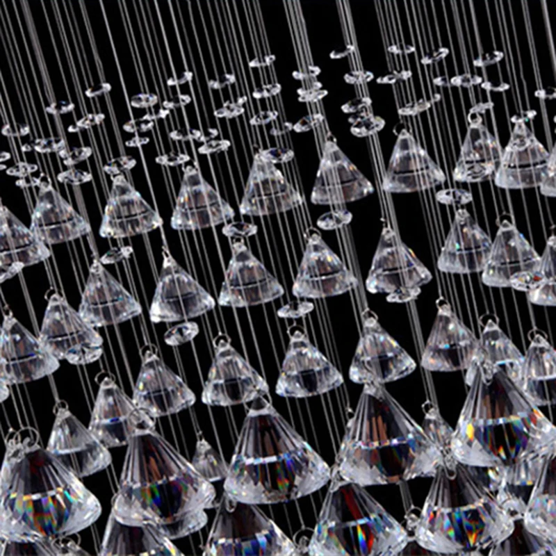 

Europe crystal modern retro chandelier Nordic with GU10 7 lights for living room bedroom hotel hall lobby restaurant office cafe