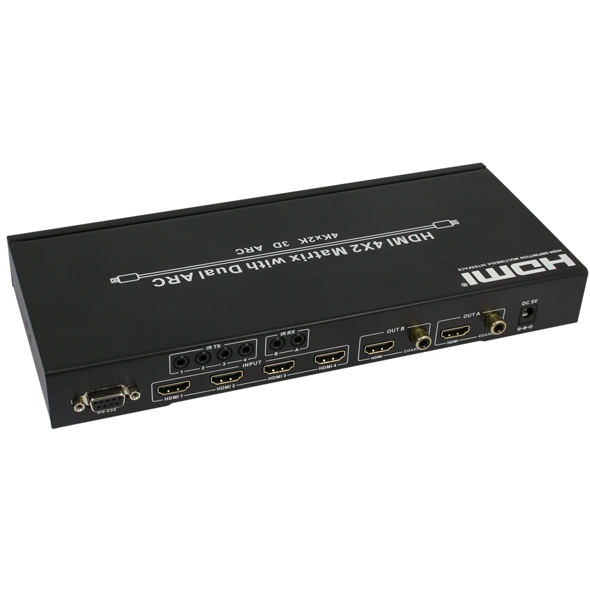 4X2 HDMI матрица с двойной дугой RS232 V1.4 настоящая поддержка 4K * 2K 3D переключатель