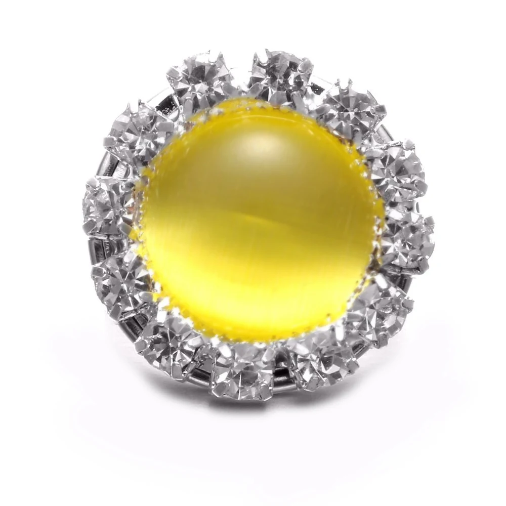 Оранжевый Опал горный хрусталь Стиль круглый Форма металла 18 мм кнопки Талисманы