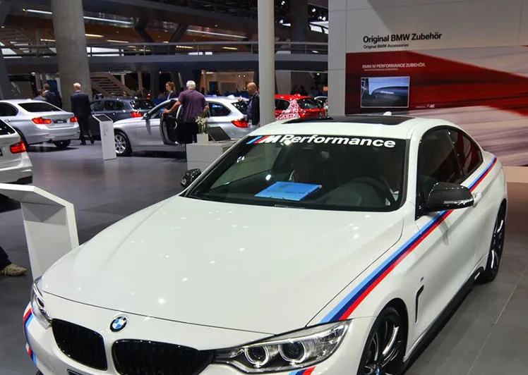 Высококачественные Вырубные Стикеры для BMW M Performance Front Rear наклейка на ветровое