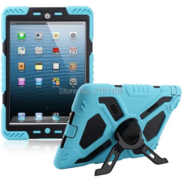 Pepkoo паук силиконовые детские Экстремальный военный, повышенная нагрузка Водонепроницаемый пыли для iPad2/3/4, iPad Air 2 iPad 6 Mini4 с подставкой
