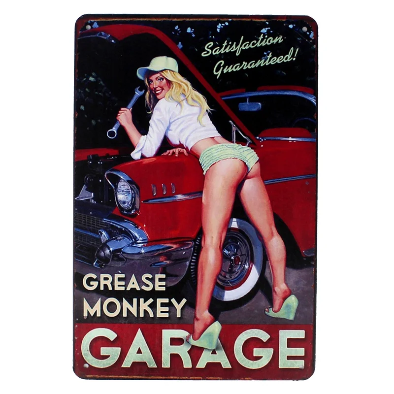 Hot Rod жестяные вывески «Garage» винтажный автомобильный мотор масло металлическая пластина гаражная Стена бар Домашний Арт Декор винтажный Железный плакат Куадрос A-1009 - Цвет: 1028
