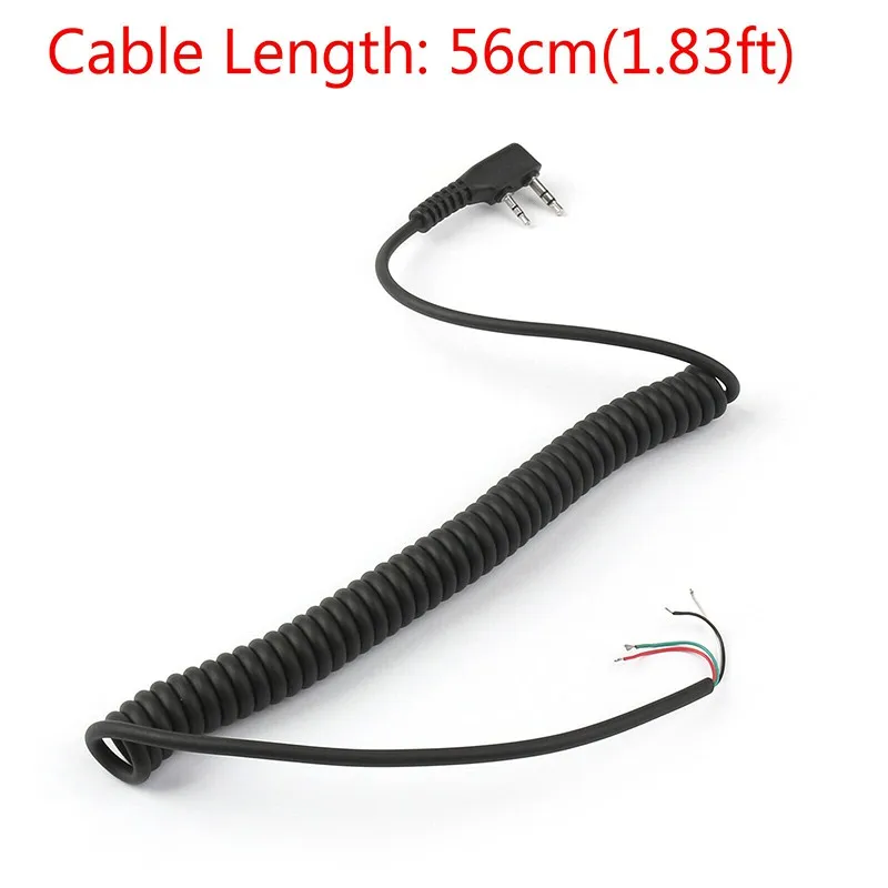 2 Pin 4 Wire Speaker Mic Cable Line For Baofeng UV5R TK370 | Мобильные телефоны и аксессуары