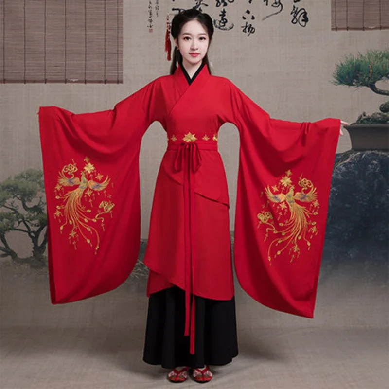 

Костюм китайского народного танца ханьфу, традиционный китайский танцевальный костюм старинного фаната, танцевальная одежда для сцены AA4505