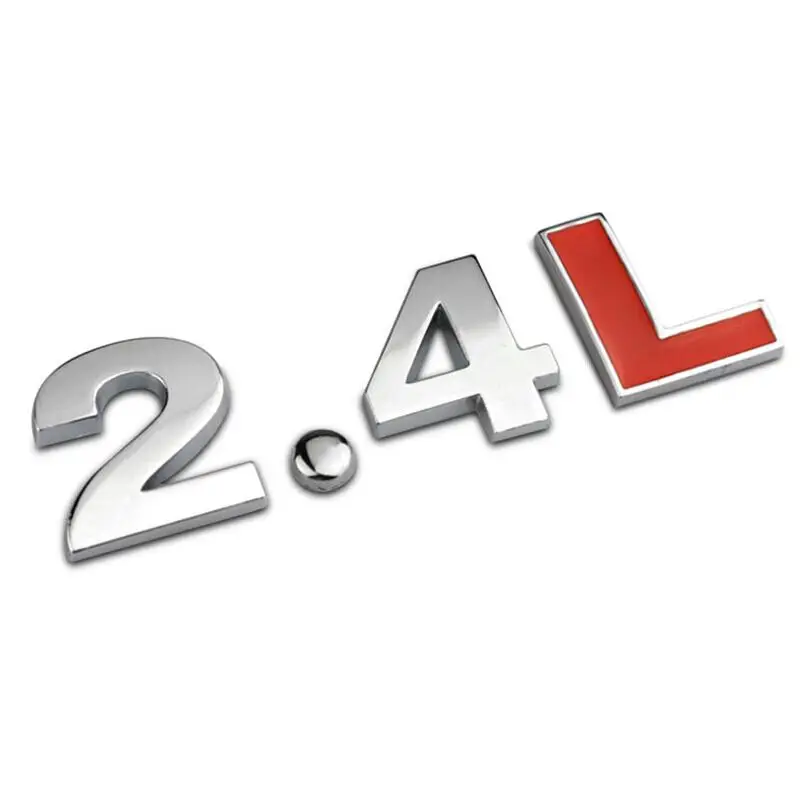 Автомобильный 3D металлический значок 2.4L 2 5 T V6T V8T R Line логотип наклейка эмблема