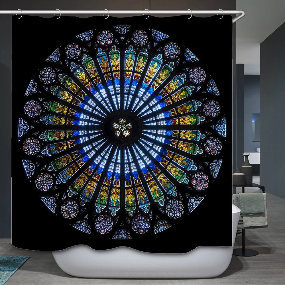 

Douchegordijn Mandala Cortina De Bano Indaian Style Flower Shower Curtain Waterproof 3D Fabric Bathroom Curtains Bath Mandalas