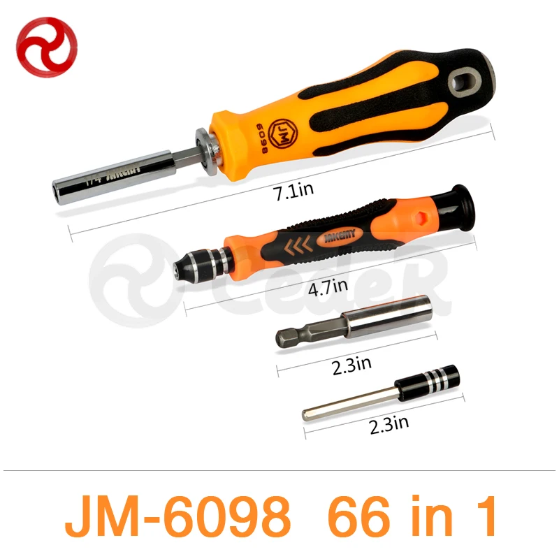 JAKEMY 66 в 1 Отвёртки Комплект ноутбук электрические Мебель для дома авто механик