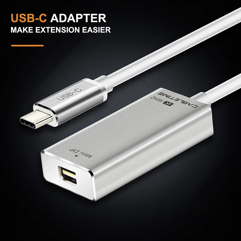 Переходник CABLETIME USB C Mini DisplayPort с 3 1 Type на DP Папа-мама 4K 60 Гц кабель-преобразователь