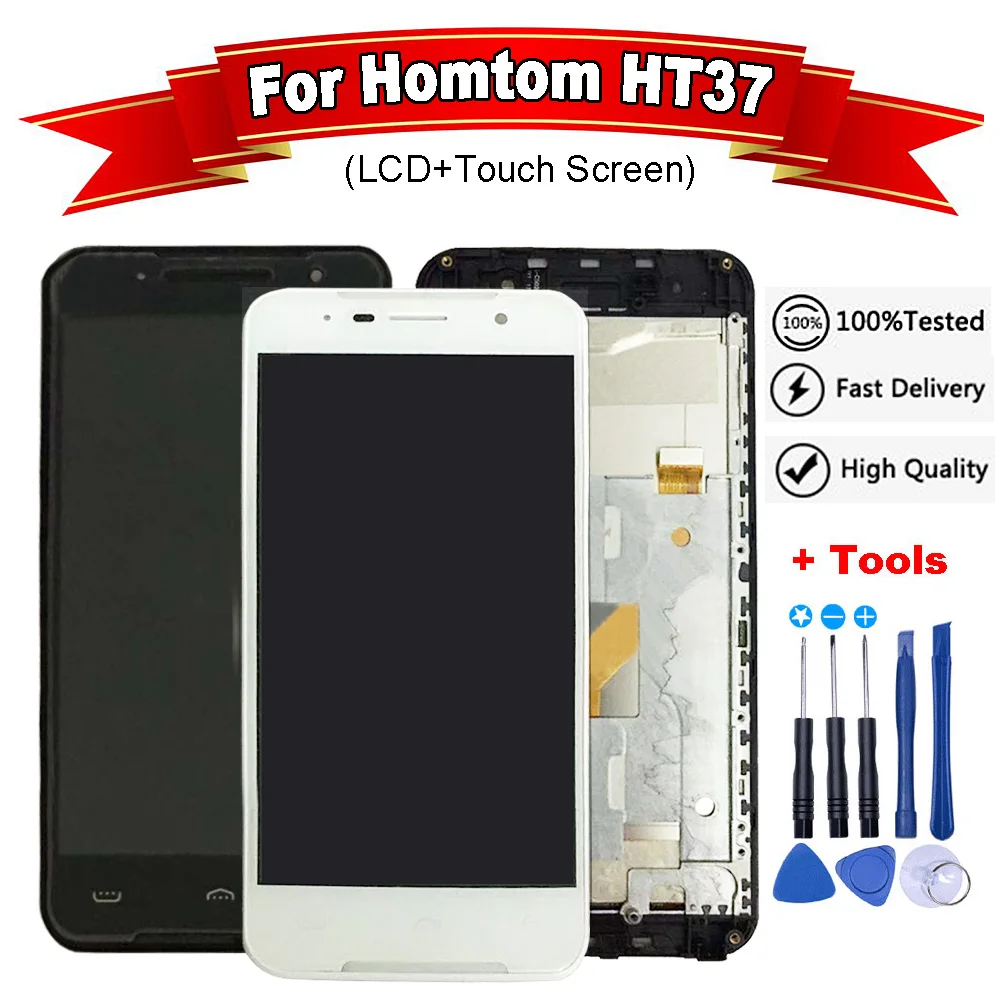 Для Homtom Ht37 ЖК-дисплей Дисплей и тп кодирующий преобразователь сенсорного экрана