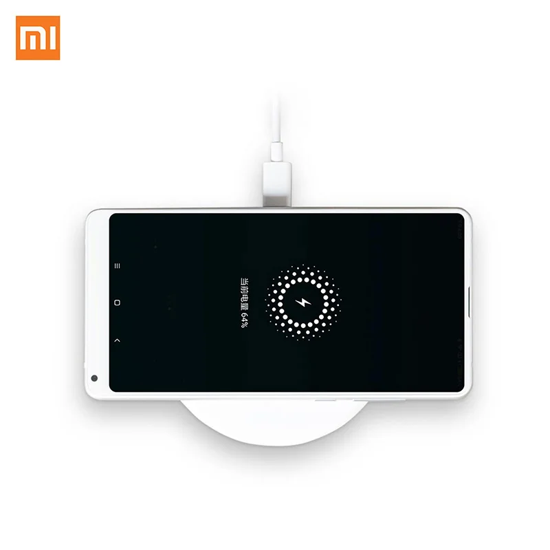 Беспроводное зарядное устройство Xiaomi Qi Smart Quick Charge Type C быстрое для Mi MIX 2S iPhone X 8 plus