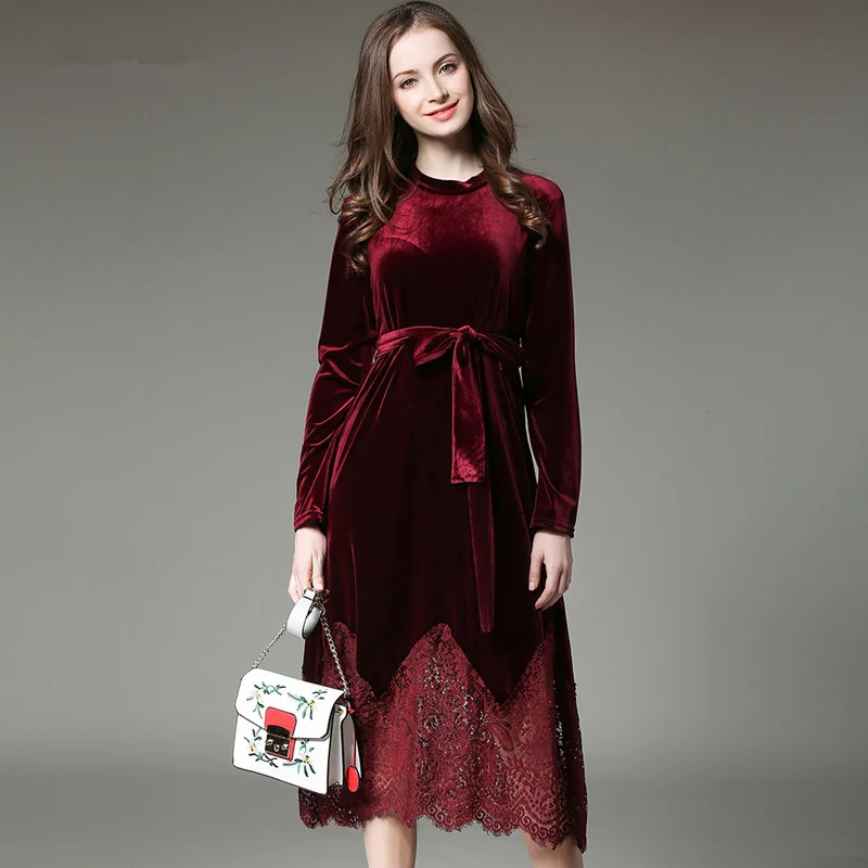 Женское платье с длинным рукавом черное осенне зимнее Vetement Femme 2019 vestidos mujer