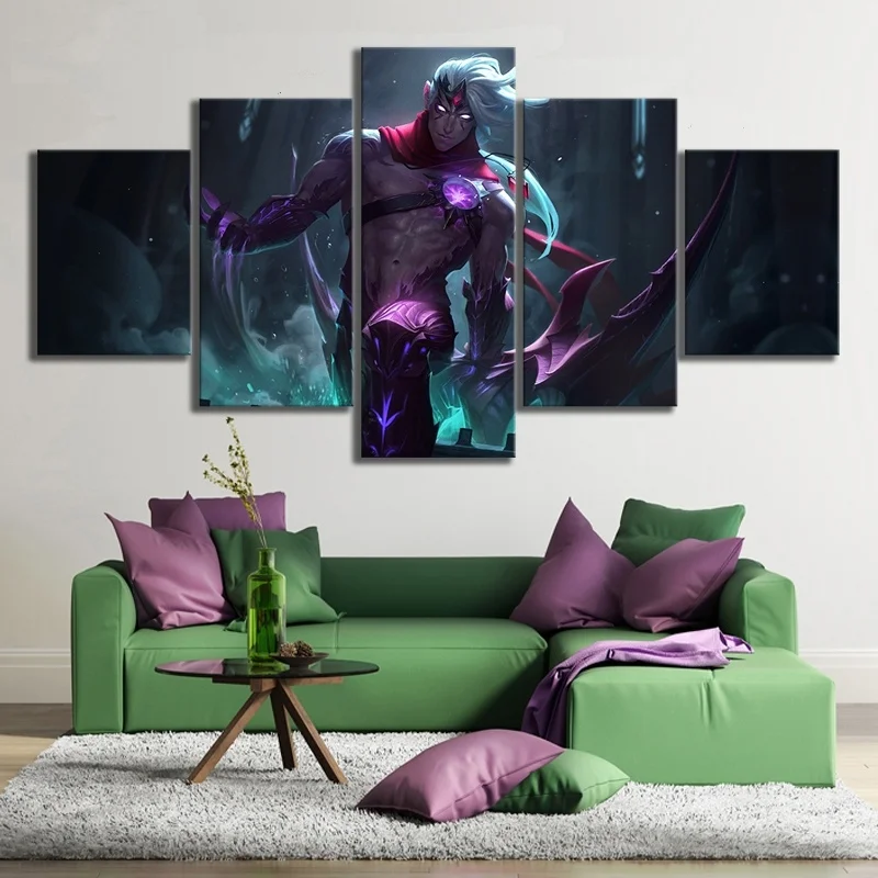 

5 pieces Varus The Arrow of Retribution League of Legends Game Poster for Home Decor Canvas Printed HD Wall Pictures
