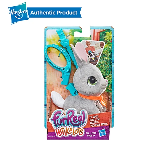 BUNNY Hasbro FurReal Friends Walkalots большой Wags Единорог кошка, большая собака, котенок, Lil' Wags кролик, ходунки мех Домашние животные игрушки и подарки для детей - Цвет: BUNNY