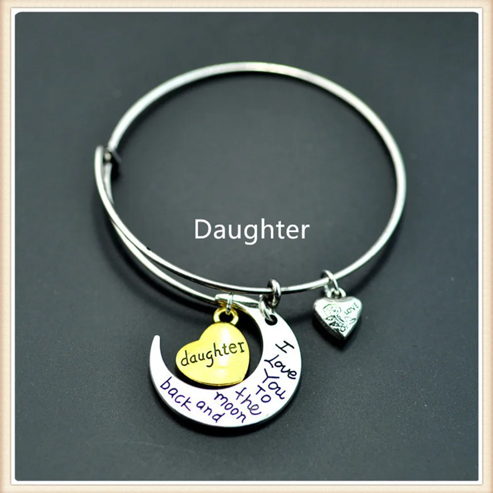 Новинка 2017 года я люблю тебя навсегда до Луны и обратно Браслеты модные Семья